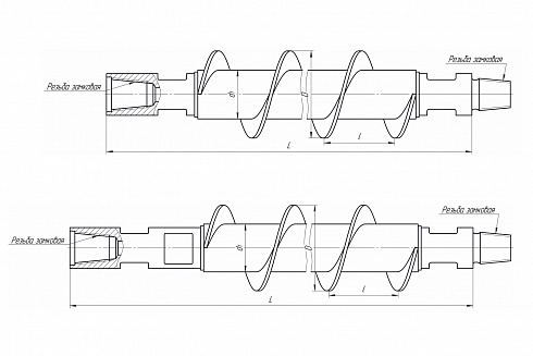 Шнек ШБ-120 L-1500 мм З-50 фото