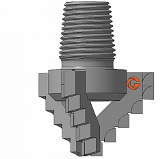 Долото шнековое лопастное Д3ЛК-198.З-63,5 фото